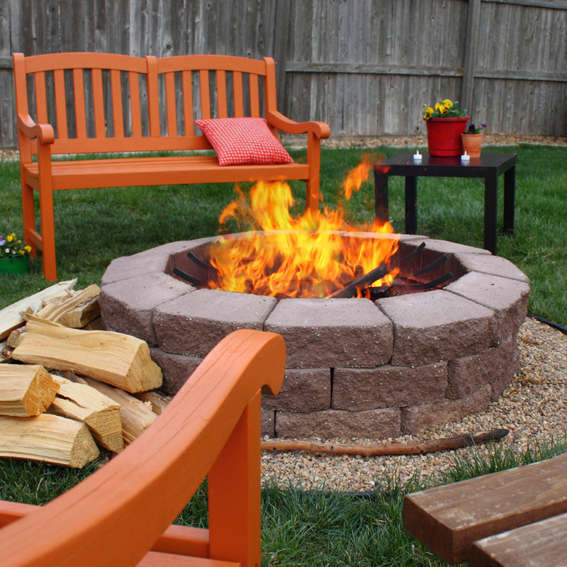 Aoodor Round Fire Pit Log Grate & Reviews Wayfair